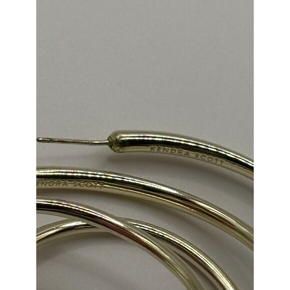 Kendra Scott Gold-Tone Moop Hoop Earrings - Picture 3 of 7